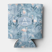 Flamingo Orchid Tropical Pattern Blue ID868 Blikjeskoeler (Voorkant)