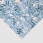 Flamingo Orchid Tropical Pattern Blue ID868 Tissuepapier (Detail)