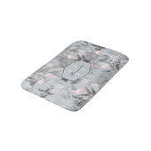 Flamingo Orchid Tropical Pattern Grey ID868 Badmat (Gekanteld)