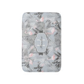 Flamingo Orchid Tropical Pattern Grey ID868 Badmat (Voorkant Verticaal)