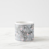 Flamingo Orchid Tropical Pattern Grey ID868 Espresso Kop (Voorkant)