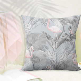 Flamingo Orchid Tropical Pattern Grey ID868 Kussen