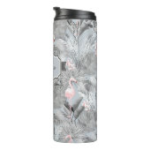 Flamingo Orchid Tropical Pattern Grey ID868 Thermosbeker (Geroteerd rechts)