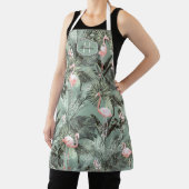 Flamingo Orchid Tropical Pattern Sage ID868 Schort (Insitu)