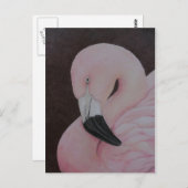 Flamingo Original Bird Art Briefkaart (Voorkant / Achterkant)