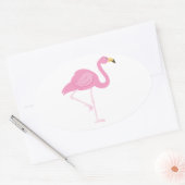 Flamingo Ovale Sticker (Envelop)