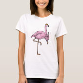 Flamingo Painter Paint penseel Schilderen T-shirt (Voorkant)