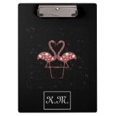 Flamingo Pair, Black. Klembord (Voorkant)