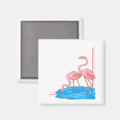 Flamingo Pair Magneet (Voorkant / Achterkant)
