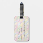 Flamingo Parade Bagagelabel (Achterkant verticaal)