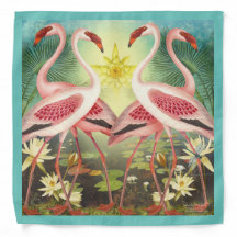 Flamingo Parade Bandana Volwassene/Grote 22 "x 22"