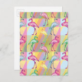 Flamingo Parade Briefkaart (Voorkant / Achterkant)