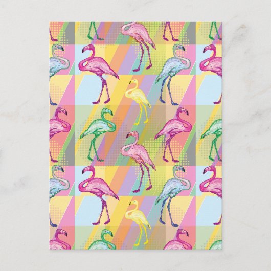Flamingo Parade Briefkaart (Voorkant)