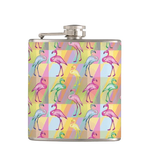 Flamingo Parade Heupfles (Voorkant)