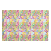 Flamingo Parade Kussensloop (Achterkant-Links)