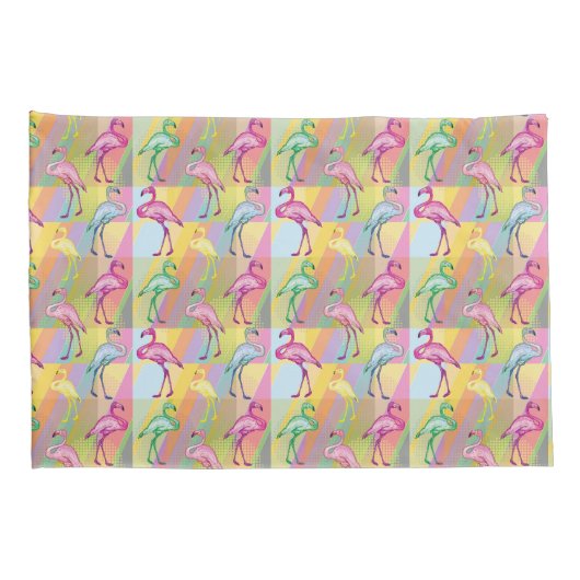Flamingo Parade Kussensloop (Achterkant-Rechts)