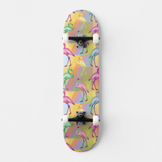 Flamingo Parade Skateboard (Voorkant)