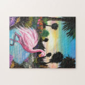 Flamingo Paradijs Legpuzzel (Horizontaal)