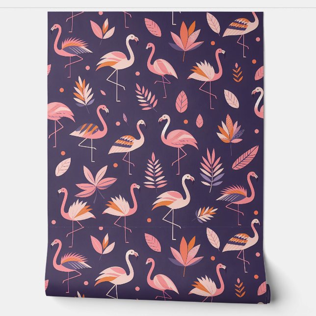 Flamingo Paradise Pattern Behang (Afrollen)