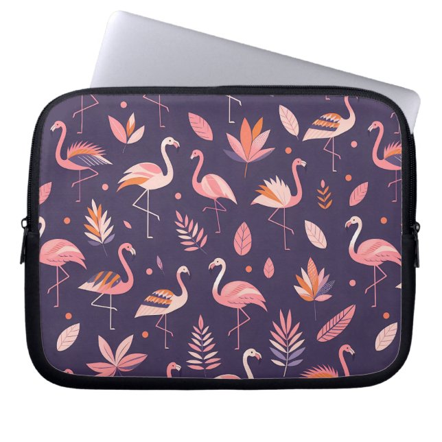 Flamingo Paradise Pattern Laptop Sleeve (Voorkant)