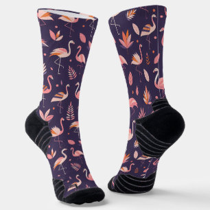 Flamingo Paradise Pattern Sokken