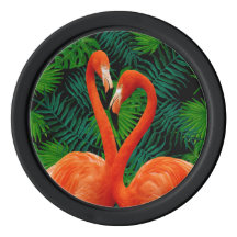 Flamingo Paradise Poker Chips, zwart
