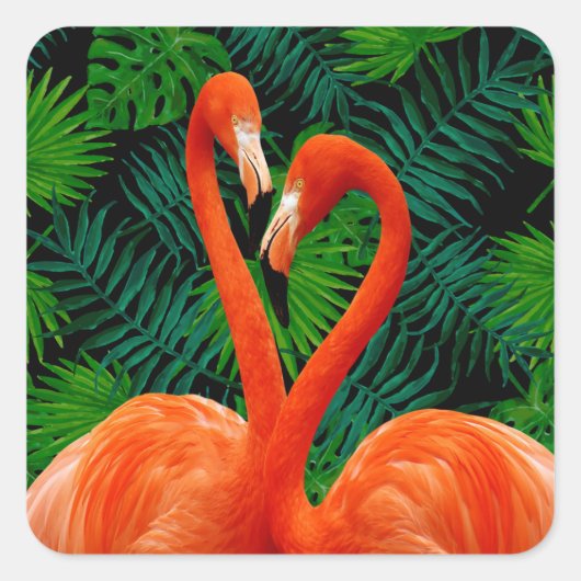 Flamingo Paradise Sticker (Voorkant)