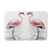 FLAMINGO PARK 2 Roze Flamingos Bath Mat (Voorkant)