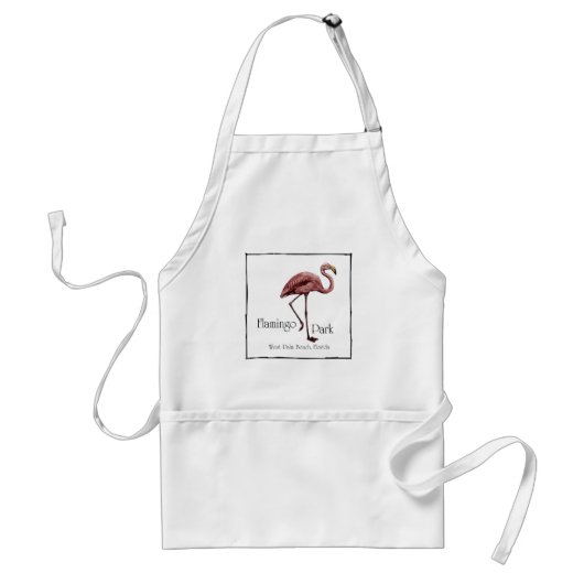 Flamingo Park apron Standaard Schort (Voorkant)