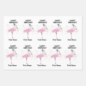 Flamingo Parting - Dieren op de Birthday Party Inpakpapier Vel (Voorkant 3)