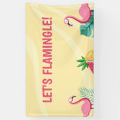 Flamingo Party - Bewerkbaar bord/banner/achtergron Spandoek (Verticaal)