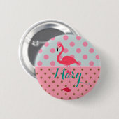 Flamingo Party Button for Celebration (Voorkant /achterkant)