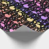 Flamingo Party Technicolor Wrapping Paper Cadeaupapier (Hoek)