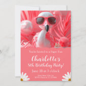 Flamingo Party Verjaardag voor kinderen Kaart (Voorkant)