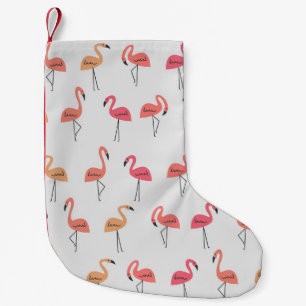 Flamingo patronen achtergrond tropisch ontwerp kleine kerstsok