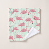Flamingo patronen handdoekset bad handdoek (Wasdoekje)