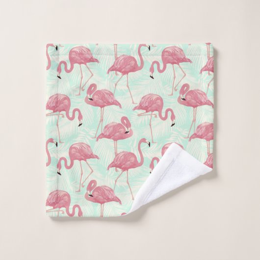 Flamingo patronen handdoekset bad handdoek (Wasdoekje)