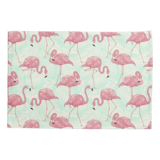 Flamingo patronen kussens kussensloop (Achterkant)