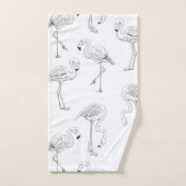 Flamingo patroon bad handdoek (Handdoek)