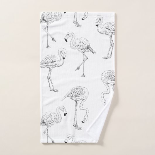Flamingo patroon bad handdoek (Handdoek)