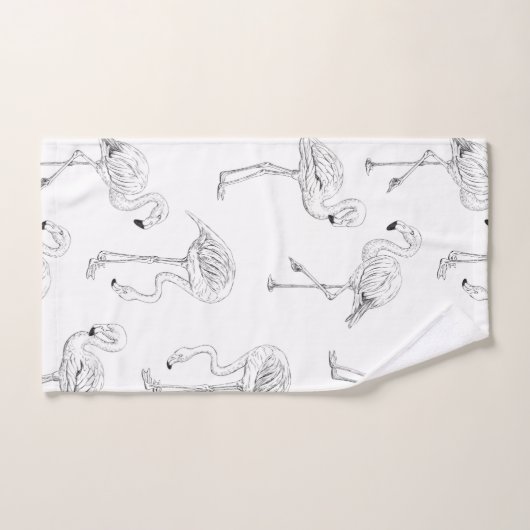 Flamingo patroon bad handdoek (Handdoek)