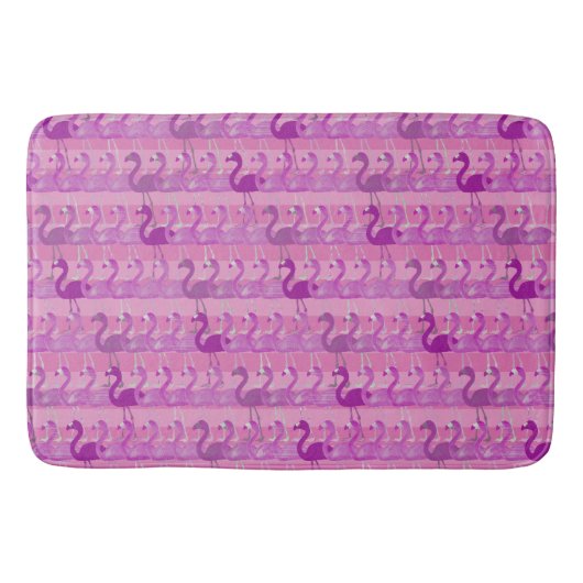 flamingo patroon Bath Mat (roze) (Voorkant)