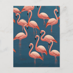 Flamingo patroon briefkaart