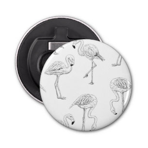 Flamingo patroon button flesopener