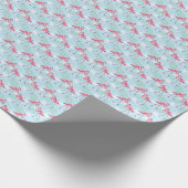 Flamingo patroon cadeaupapier (Hoek)