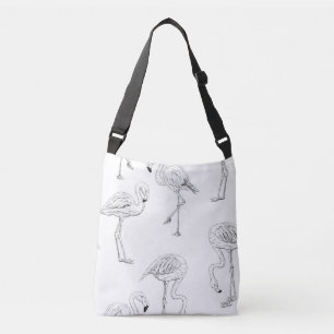 Flamingo patroon crossbody tas