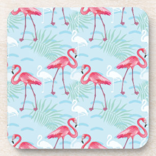 flamingo patroon drankjes onderzetter