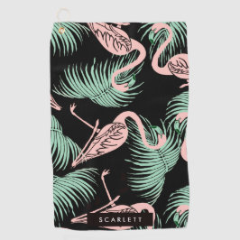 Flamingo patroon golfhanddoek