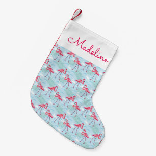 flamingo patroon Jouw namen toevoegen Kleine Kerstsok