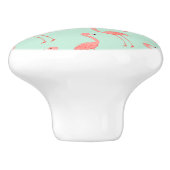 flamingo patroon keramische knop (Zijkant)